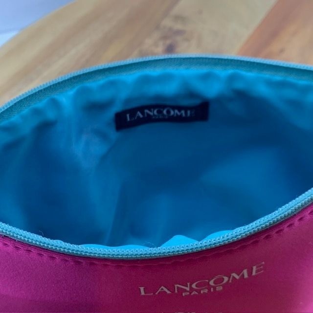 Lancome Paris Cosmetics Makeup Bag Pink Travel Bag Zip | eBay