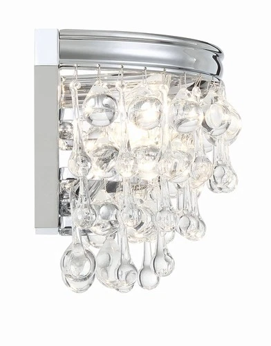 Crystorama Calypso Chrome 10 1/2" Wide Crystal Wall Sconce - Picture 3 of 6