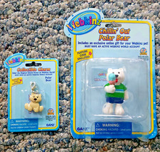 Webkinz White Polar Bear Charm + "Chillin' Out" Polar Bear Figurine ~ New Codes 