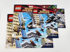 Lego Marvel Superheros 6869 Quinjet Incomplete 3 sealed Bags 4 mini figs Loki