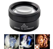 40X30 Jewelers Loupe Magnifier – Portable Eye Glass Loop for Coins & Jewelry