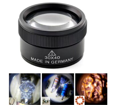 40X 30mm Jewelers Loupe Magnifier Portable Eye Loupe for Coins Jewelry Gems