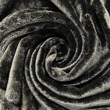 Plush Cuddle Fleece Fabric Material BLACK