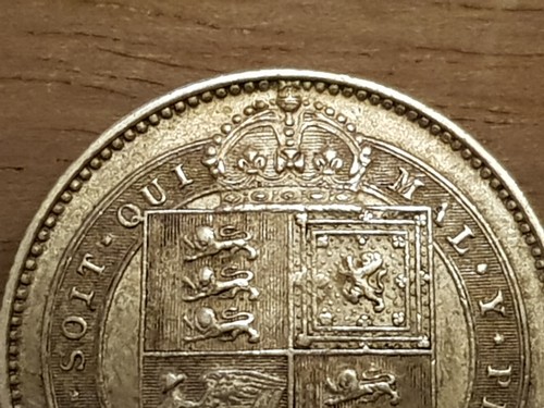 Original 1887 Queen Victoria Jubilee .925 Silver Shilling Coin - AU/EF+ - Picture 10 of 11