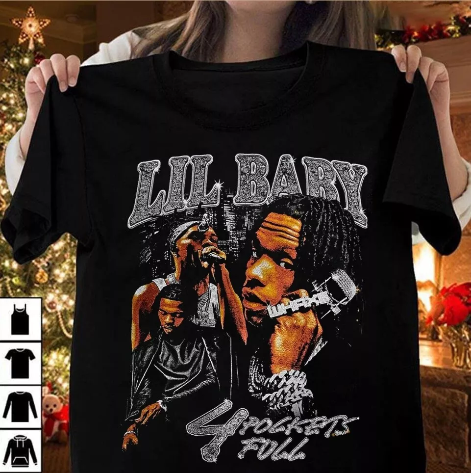 New Lil Baby T Shirt 90S Gift For Fans Black Cotton Unisex All Size Shirt