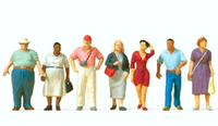 Preiser 10548 Passanten 7 Figuren H0 1:87 Handbemalt Neu