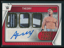 Austin Theory 2022 Chronicles WWE Absolute Tools Trade Gold Signatures Auto 2/10