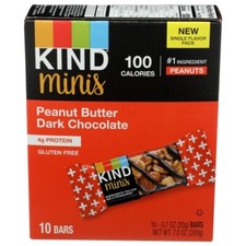 Barrette Pnut Bttr Drk Choc 8.4 Oz (Confezione Da 10) Di Kind Frutta E Noci