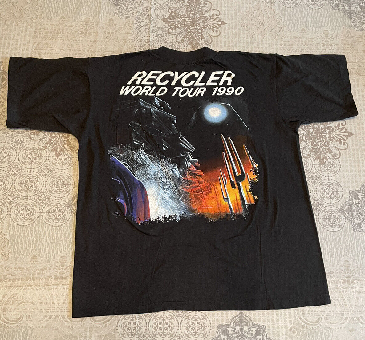 Vintage ZZ Top Recycler World Tour 1990 Shirt T-shirt France Vintage ZZ Top Recycler World Tour 1990 Shirt T-shirt France