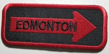 EDMONTON Oneway Embroidered Patch Iron on apxrox 1.25x3.75"