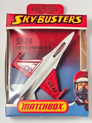 MATCHBOX SKYBUSTERS SB-24 YF-16 General Dynamics USAF RED/WHITE 1978 NIB