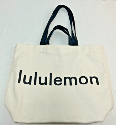Lululemon Double Handle Canvas Tote Shopper Bag, 100% cotton | eBay Lululemon Double Handle Canvas Tote Shopper Bag, 100% cotton | eBay