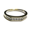 14k white gold .72ct VS H princess diamond channel set wedding band ring 3g 6.25 — photo 1