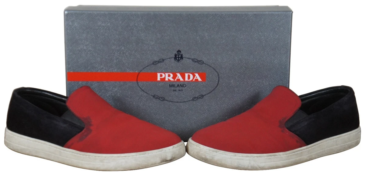 Prada nylon hotsell slip on sneakers
