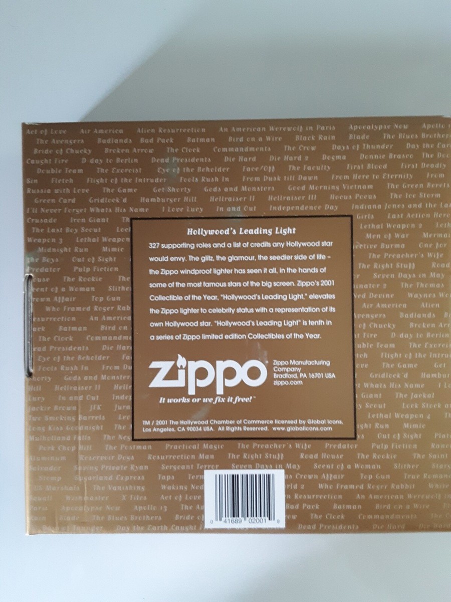 箱付き希少 ZIPPO Hollywood Leading star 100th 箱付き希少 ZIPPO Hollywood Leading star 100th