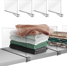 Acrylic Shelf Dividers for Closet Organization  Clear Shelf Divider Fits Shelves