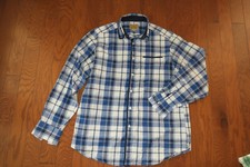 L ❤️ CREMIEUX ❤️ OFFICE SHIRT men PLAID SOFT DRESS BUTTON DOWN 100% COTTON SOFT