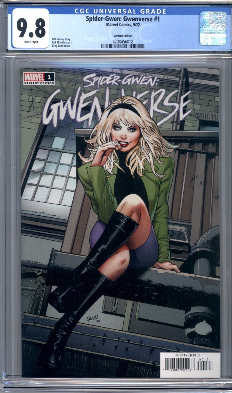 Spider-Gwen: Gwenverse #1 Greg Land Variant Gwen Stacy 1st Print CGC 9. ...