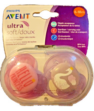 Philips Avent Infant Ultra Soft 2pk Baby Pacifier Binky Soothie 6-18M T72 