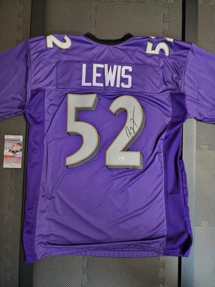 Ray Lewis, Baltimore Ravens,  Autographed Custom Jersey, JSA Authentication - Image 2 of 4