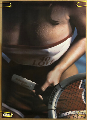 Original Vintage Poster 40 Love Tennis Sexy Woman Pin Up 1979 dorm