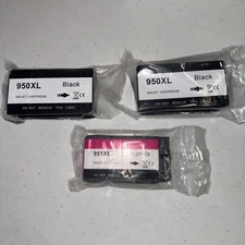 950xl 951xl ink cartridges For Hp Printer, 2 Black And 1 Magenta