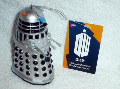 Doctor Who DR WHO DALEK Silver CHRISTMAS ORNAMENT NEW W TAG - Picture 1 of 1