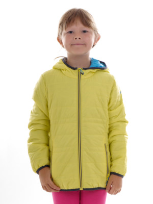 CMP Jacke Steppjacke Übergangsjacke gelb Primaloft  Beutel warm Kapuze
