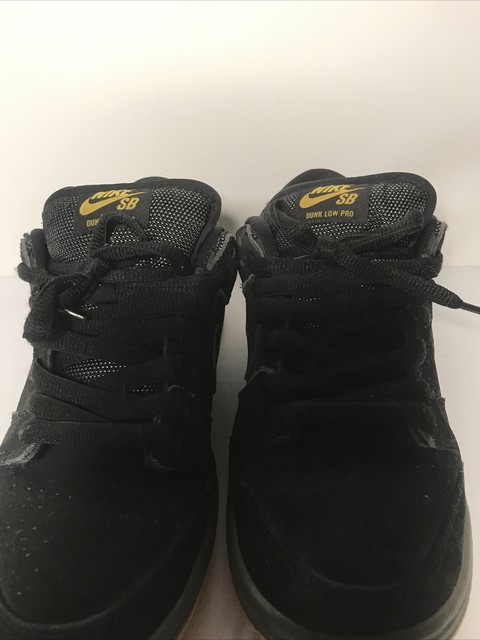 nike sb dunk low black university gold