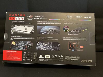 グラフィックボード・グラボ・ビデオカード ROG STRIX RX580 O8G GAMING OC AMD Radeon Amazon.com: ASUS ROG-STRIX-RX580-O8G-GAMINGOC Edition GDDR5 DP