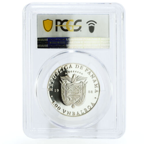 Panama 1 balboa politique président John Kennedy Bell PR69 PCGS pièce soldes argent 1988