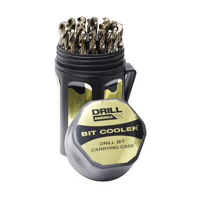 Drill America - DWD29J-CO-PC 29 Piece M35 Cobalt Drill Bit Set in Round Case - X