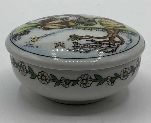 Joan Walsh Anglund Ebeling & Reuss Round Trinket Box Sheep Ram W Germany 1966 - Picture 8 of 12