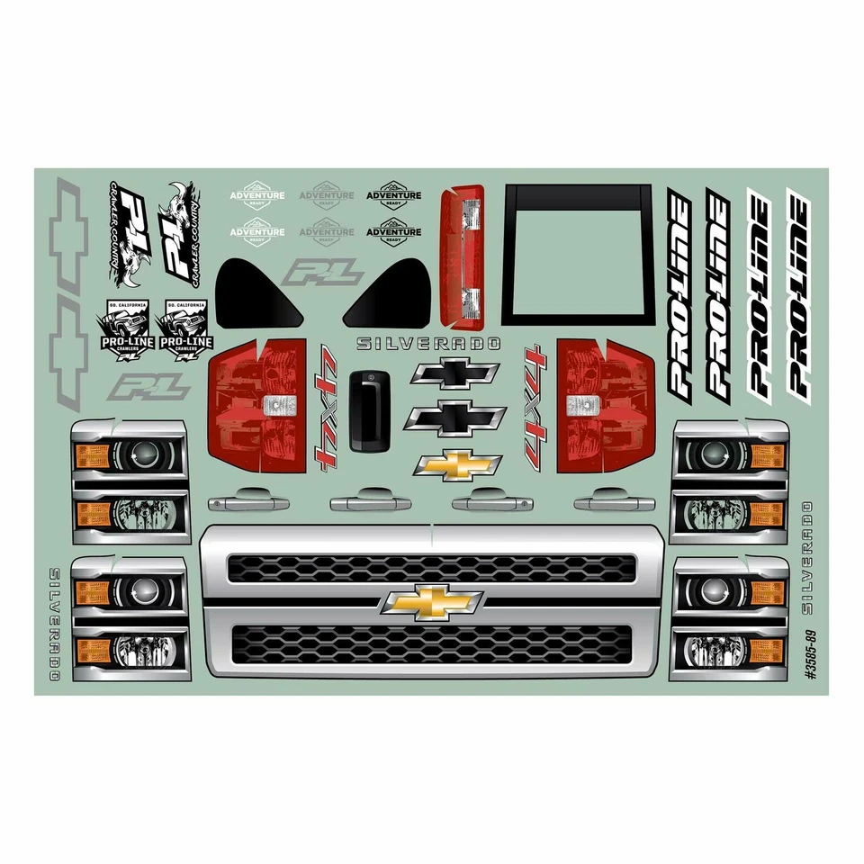1/10 2015 Chevrolet Silverado Clear Body 13.9" WB Pro-Line Racing PRO358500 - Image 3 of 4