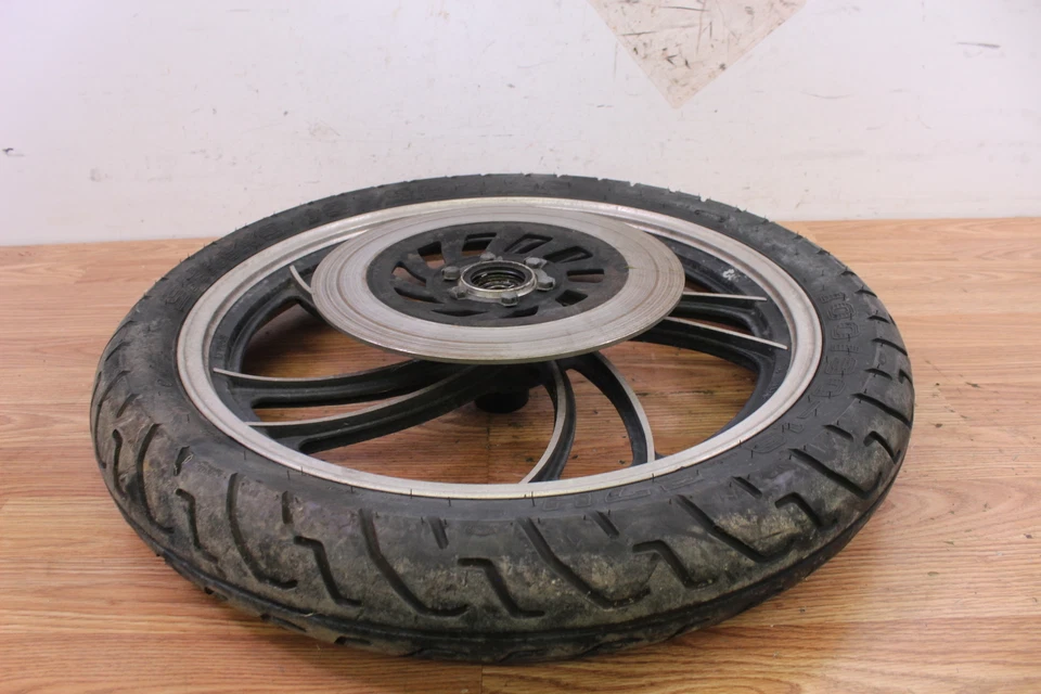 Yamaha Virago 500 XV500 1983 conjunto de rueda delantera con disco de freno/rotor Foto 4 de 4