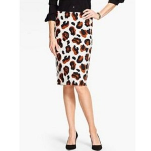 talbots leopard pencil skirt