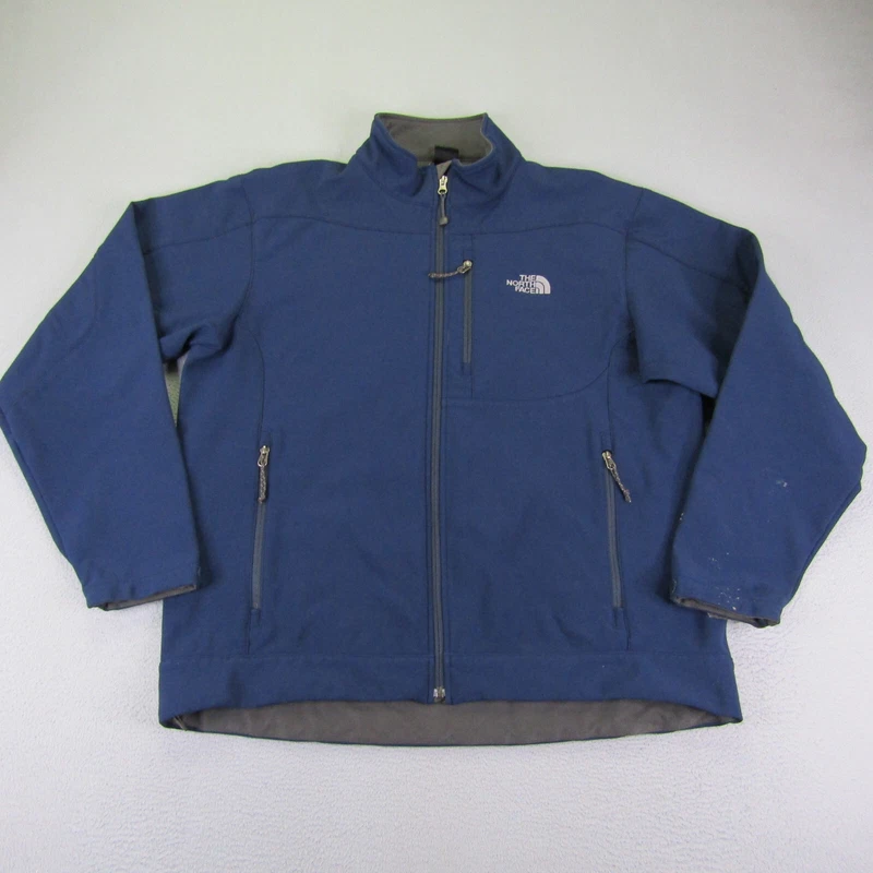 north-face apex softshell fleece full zip up jacket