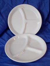 Corelle Ware WINTER FROST 8.5" GRILL PLATE x2 Compartmented Divided Sections