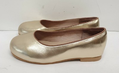 Solely Original maßgeschneiderte Damen-Flats gold metallic GRÖSSE UK4/23 cm | REF BRS#