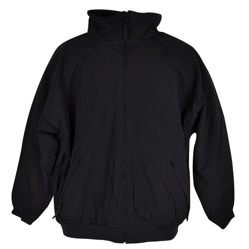 Tres Bien Classic Black Plain Jacket Sweater Mens Adult Winter Windbreaker Zipper