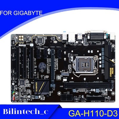 FOR GIGABYTE GA-H110-D3 z390 32G DDR4 VGA LGA 1151 Motherbroad Test ok #md