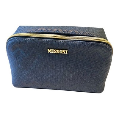 Missoni for Delta Chevron Blue Gray Travel Toiletry Pouch Cosmetic Bag Zip Case