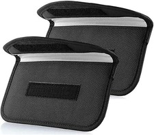 2 Pcs Faraday Bag Cell Phone Wallet Blocker RFID Signal Blocking Shielding Pouch