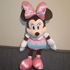 Disney Minnie Mouse Plush Stuffed Animal, Pink Polka Dot Bow Dress, 2020