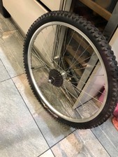 26”  Silver 7 Speed Rear Wheel Mtb Mountain Bike & Tyre 26 x 1.95