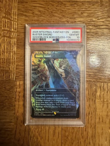 MTG Final Fantasy Buster Sword Woodblock Borderless Foil #0351 PSA 10 GEM MINT