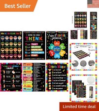 Feelings Posters Set - 6 Colorful Emotion Wal...
