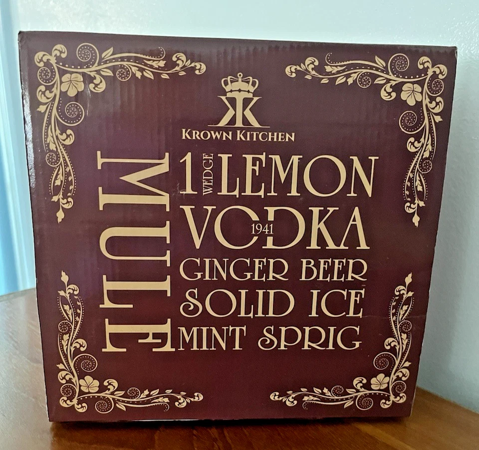 Juego de 4 tazas de mula Moscú de cobre puro juego de regalo con 4 pajitas y 1 vaso de chupito Foto 2 de 4