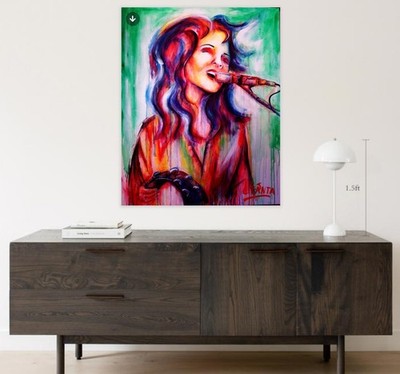C. FANTA - Stevie Nicks ORIGINAL Porträt Bild Kunst GEMÄLDE MALEREI abstrakt art