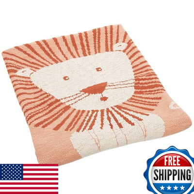 Safavieh Baby Collection Dandy Lion Orange And Natural 32 X 40 Cotton Throw